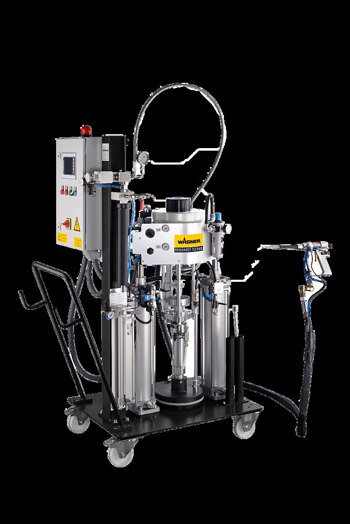 System for processing highly viscous 1K material
